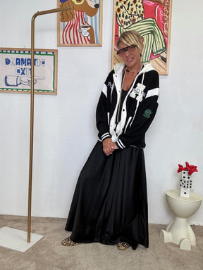 FEMALE - Giacca felpa college style  sporty chic con personalità da vendere NERO ZG52139/ NERO FEMALE 