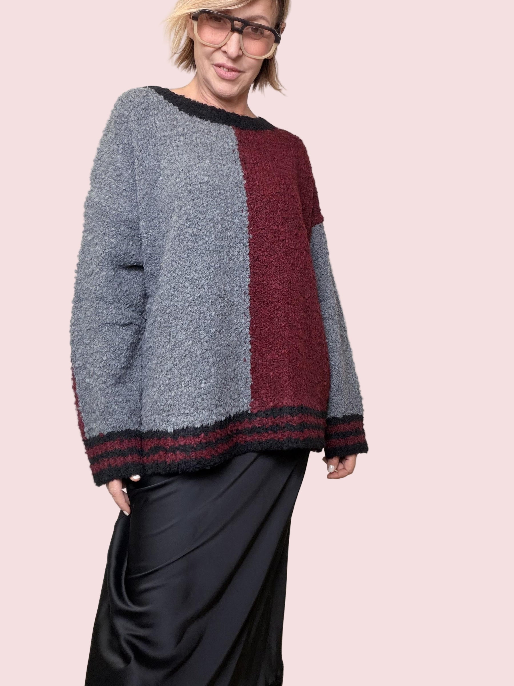 SUSY STAR - Maglia Patch Cozy STWB102/ NERO SUSY STAR 