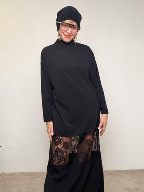 FEMALE - Abito Lace Vision  Minimal sopra, sorpresa sotto 39083 / NERO FEMALE 