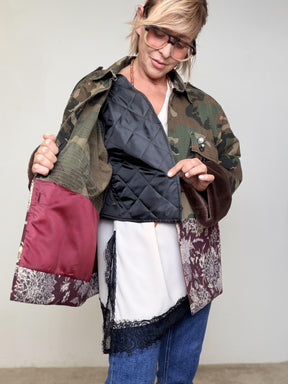 DEJA VU - Giubbotto Army Couture  con trapuntino rimovibile A25DL614/ VINTAGE DEJA VU 