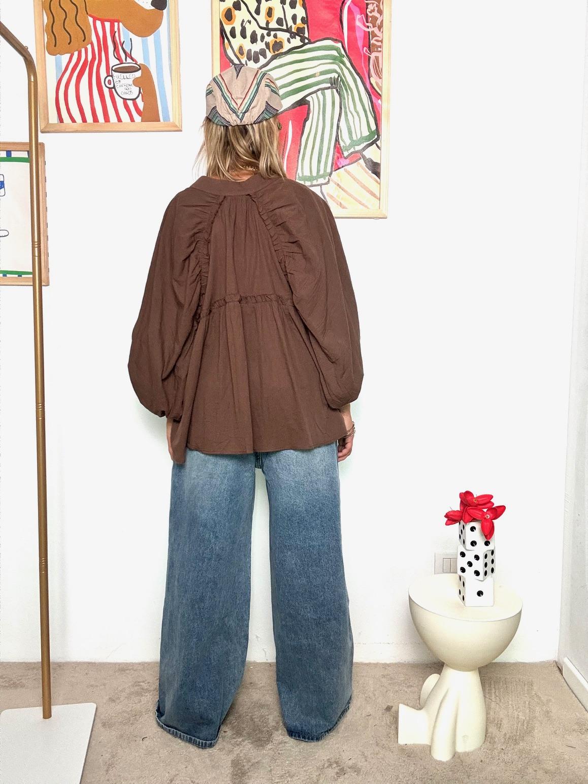 FEMALE - Camicia over  Un abbraccio di cotone e leggerezza MORO W5590/ MORO FEMALE 