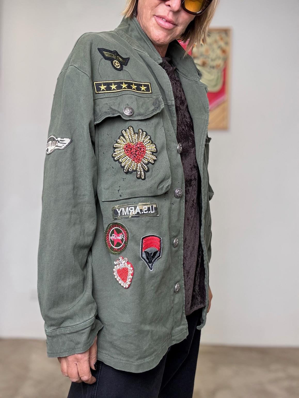  GIACCA HEART COMMANDER MILITARE AB PINK 