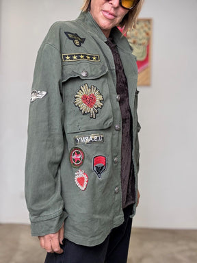  GIACCA HEART COMMANDER MILITARE AB PINK 