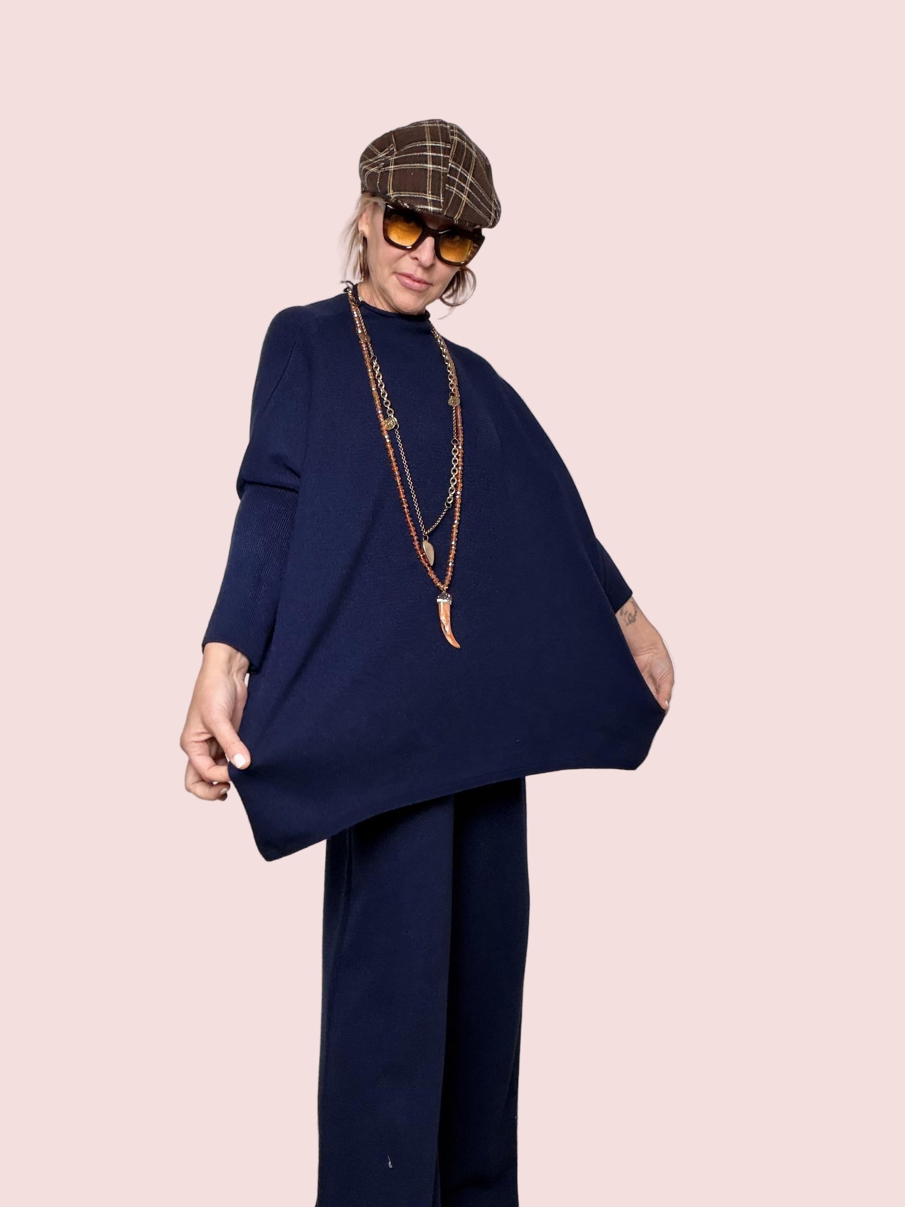 SOUVENIR - MAGLIA OVERSOFT BLU V38A1000/ BLU SOUVENIR 