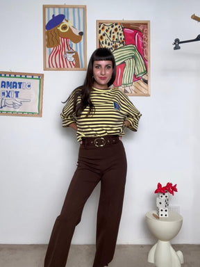 FEMALE_Pantalone in Punto Milano Moro Comfort Elegante per Ogni Giorno FL7371LMB/ MORO FEMALE 