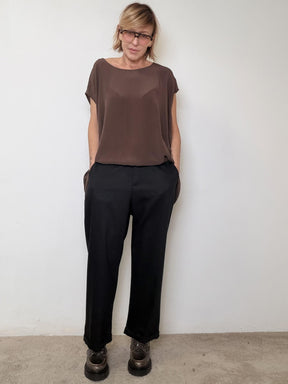 DEJA VU - Pantalone Easy Chic A25DL211/ NERO DEJA VU 