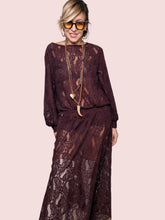 SOUVENIR - GONNA LACE ELEGANCE D38N1467/ VINO SOUVENIR 