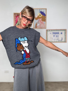 SOUVENIR - Gilet Funny Mood GRIGIO F38P1033/ ANTRACITE SOUVENIR 