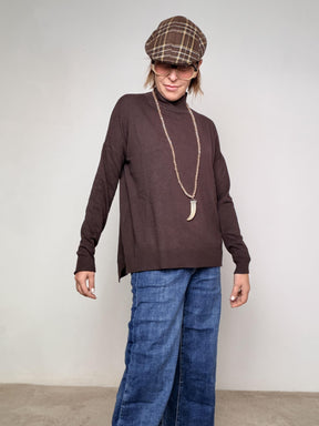 DEJA VU - MAGLIA COLLO IN PIEDI MORO A25IL406/ MORO DEJA VU 