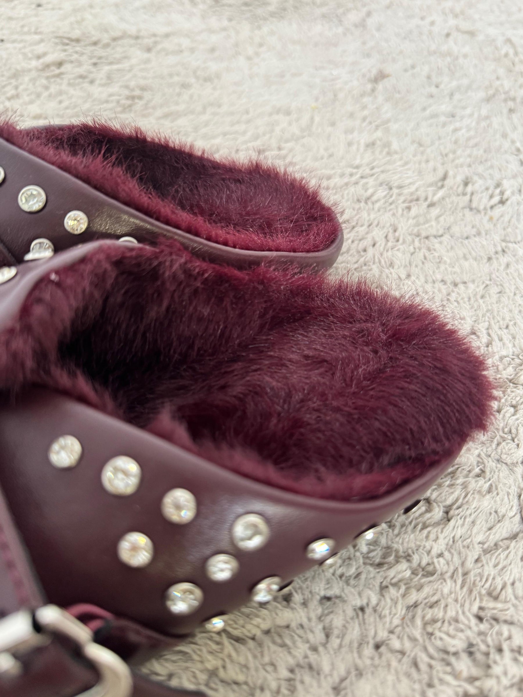 SUSY MIX - Sabot donna neri con borchie  grintosi, comodi e super fashion BORDEAUX RY87/ BORDEAUX SUSY MIX 