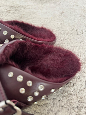 SUSY MIX - Sabot donna neri con borchie  grintosi, comodi e super fashion BORDEAUX RY87/ BORDEAUX SUSY MIX 