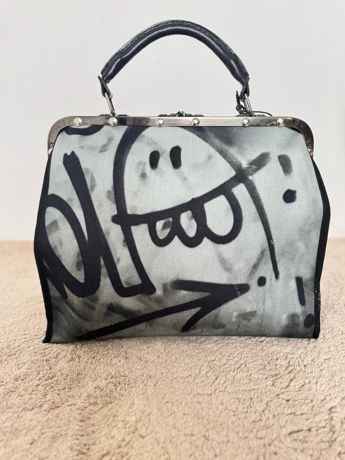 B-FLORENCE - Borsa vintage con stampa graffiti  street style creativo e originale MEDIA/ MOLA B.Florence 