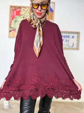 FEMALE -Maglia Wine Lace ZM79053/ VINO FEMALE 