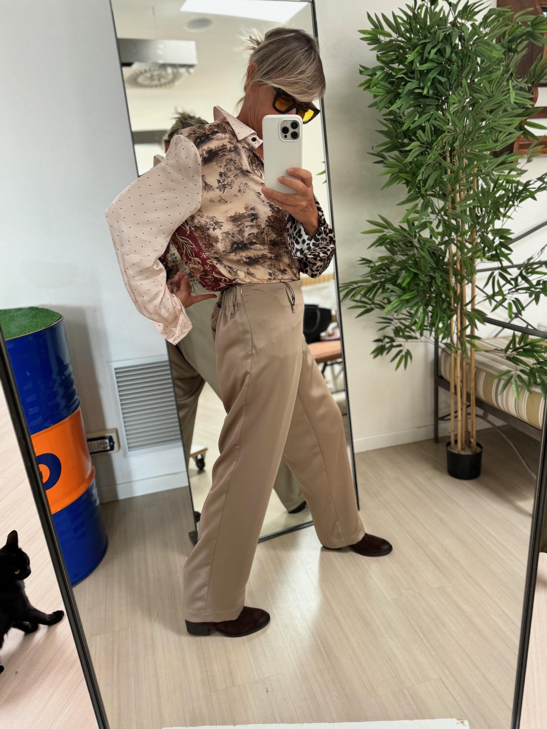 SUSY STAR - PANTALONE RASO VITA ALTA - PLATINO STSUSY853/ PLATINO SUSY STAR 