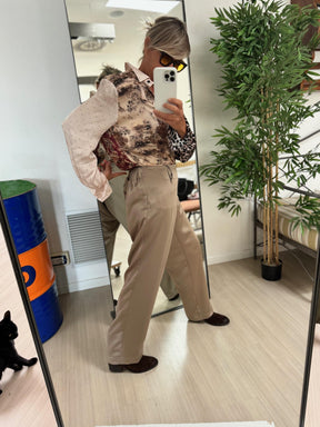 SUSY STAR - PANTALONE RASO VITA ALTA - PLATINO STSUSY853/ PLATINO SUSY STAR 