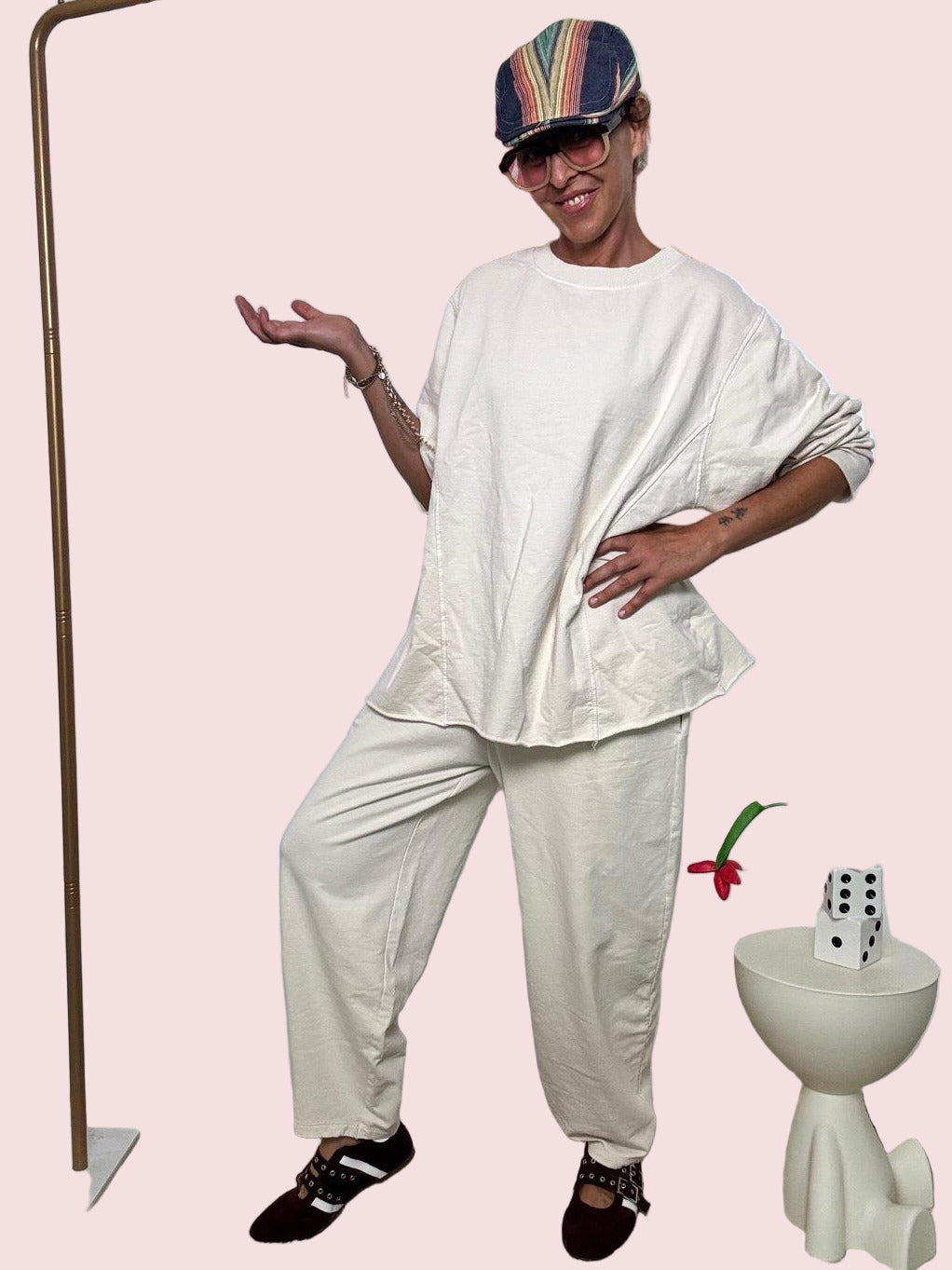 SUSY STAR - Completo Relax in felpa  Chic, Comodo e Pronto allUso BURRO ST50147/ BURRO SUSY STAR 