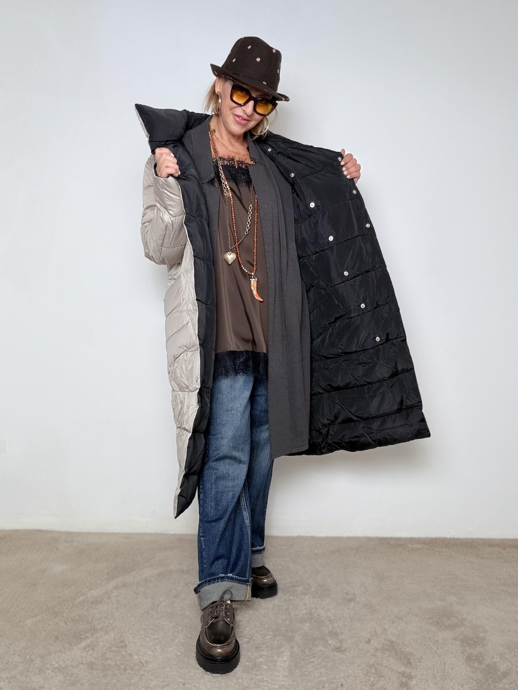 DEJA VU - PIUMINO DOUBLE MAGIC A25SO605/ NERO/FANGO DEJA VU 