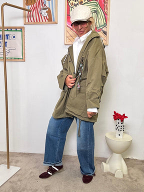 FEMALE - Trench Over in Cotone Army Chic MILITARE WD1955/ MILITARE FEMALE 