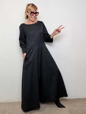 SUSY STAR - Tuta check  nero ST88496BAG/ NERO SUSY STAR 