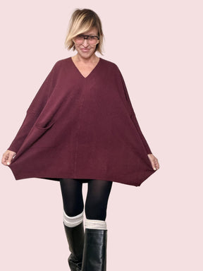 SUSY STAR - Maglia over con tasca BORDEAUX ST78407/ BORDEAUX SUSY STAR 