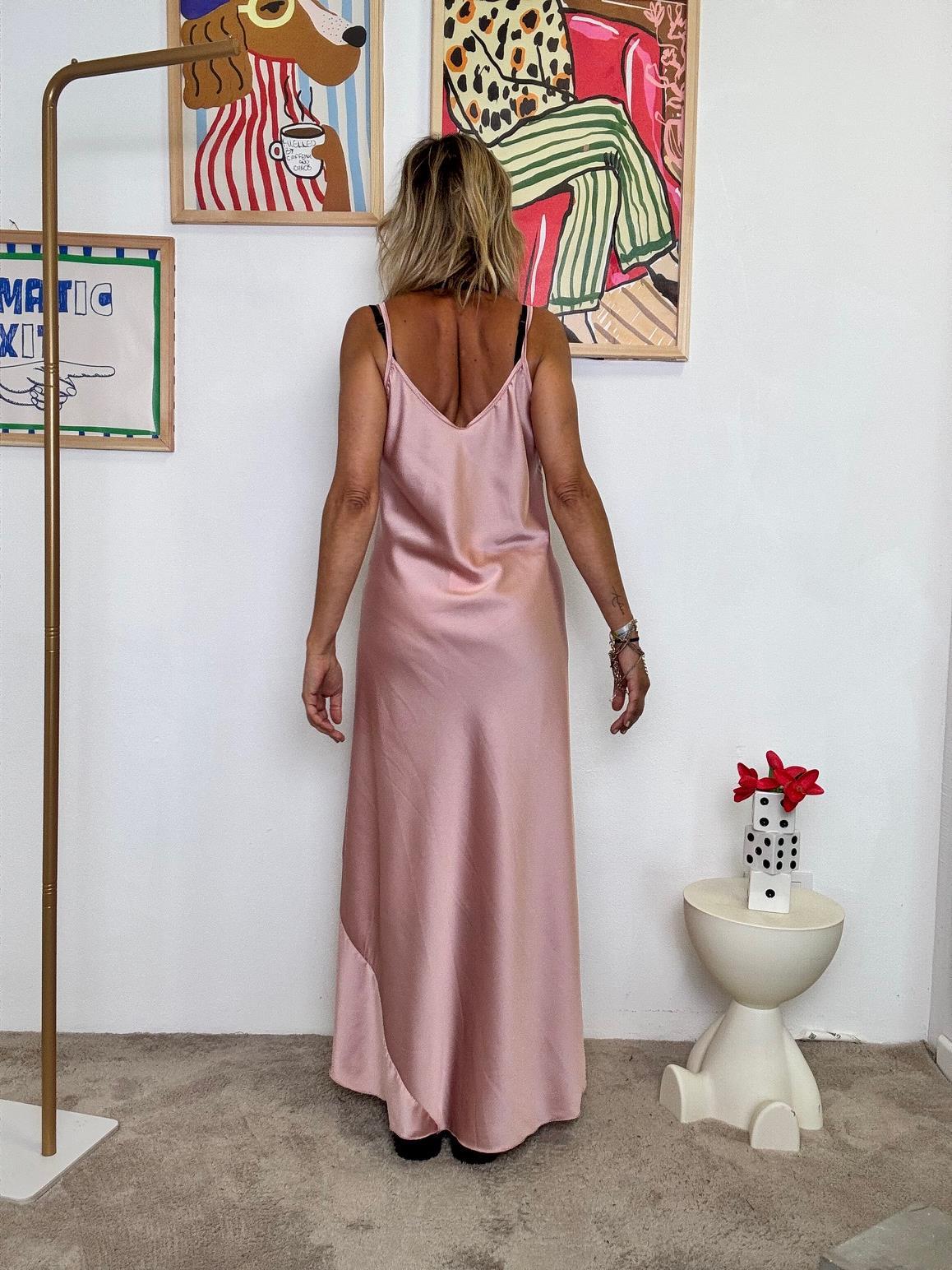 FEMALE - Abito lungo   romanticismo ribelle ROSA 13133BC+P/ ROSA FEMALE 