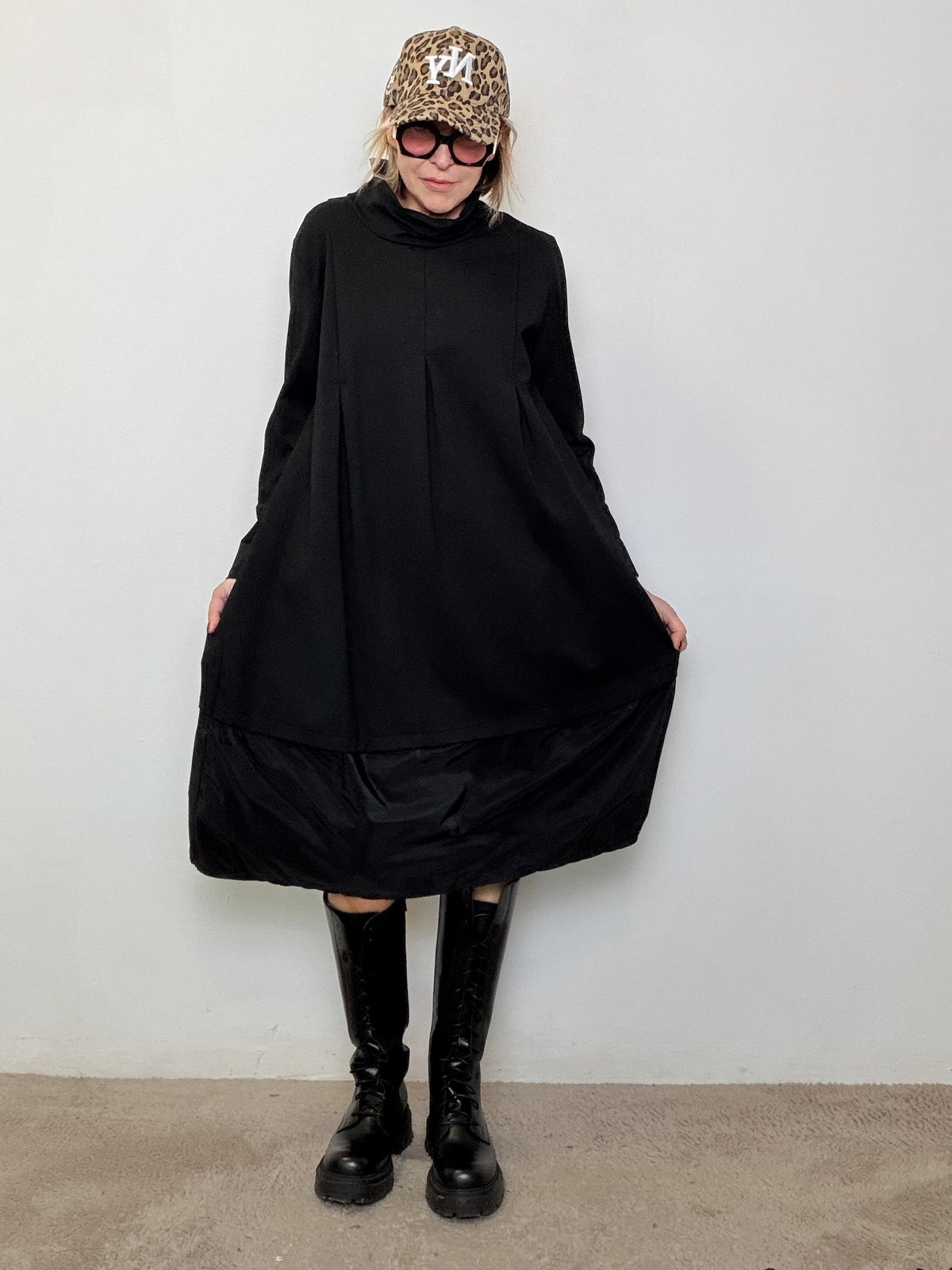 ABITO A DUE STRATI CON COLLO MORBIDO  VOLUME GIOCOSO, STILE ORIGINALISSIMO 39262LMB/ NERO FEMALE 