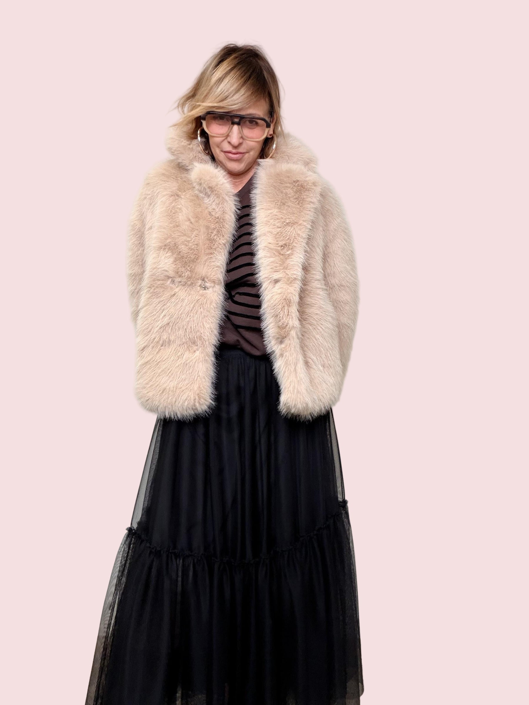 SOUVENIR - ECOPELLICCIA SOFT CLOUD CON FOULARD MIELE V38A0389/ MIELE SOUVENIR 