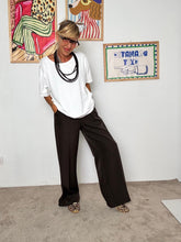 SUSY STAR - Pantaloni neri donna a gamba larga  eleganti, comodi e versatili moro STLS11698/ MORO SUSY STAR 