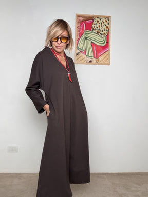 FEMALE - ABITO FLUIDA 33235ZB/ MORO FEMALE 