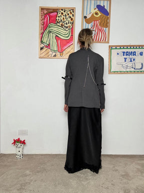 SOUVENIR - Giacca sartoriale con dettagli fashion: carattere e stile in un solo capo S38M0276/ GRIGIO SOUVENIR 