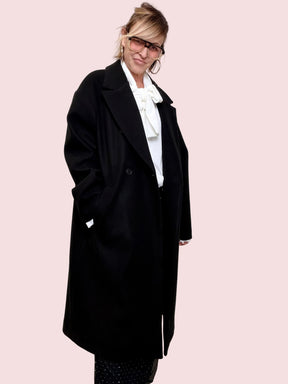 DEJA VU - Cappotto Chic Senza Sforzo A25SG607/ NERO DEJA VU 