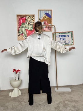 SUSY STAR - Gonna lunga donna a vita alta PUNTO MILANO  comoda, versatile e di tendenza NERO ST57PM/ NERO SUSY MIX 