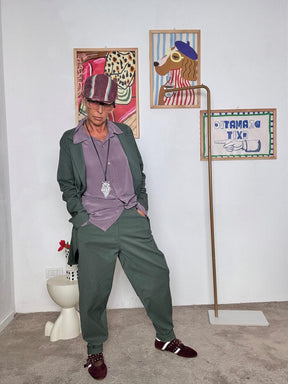 DEJA VU -  Giacca in bengalina  eleganza pratica e stile contemporaneo VERDE A25UN605/ VERDE DEJA VU 