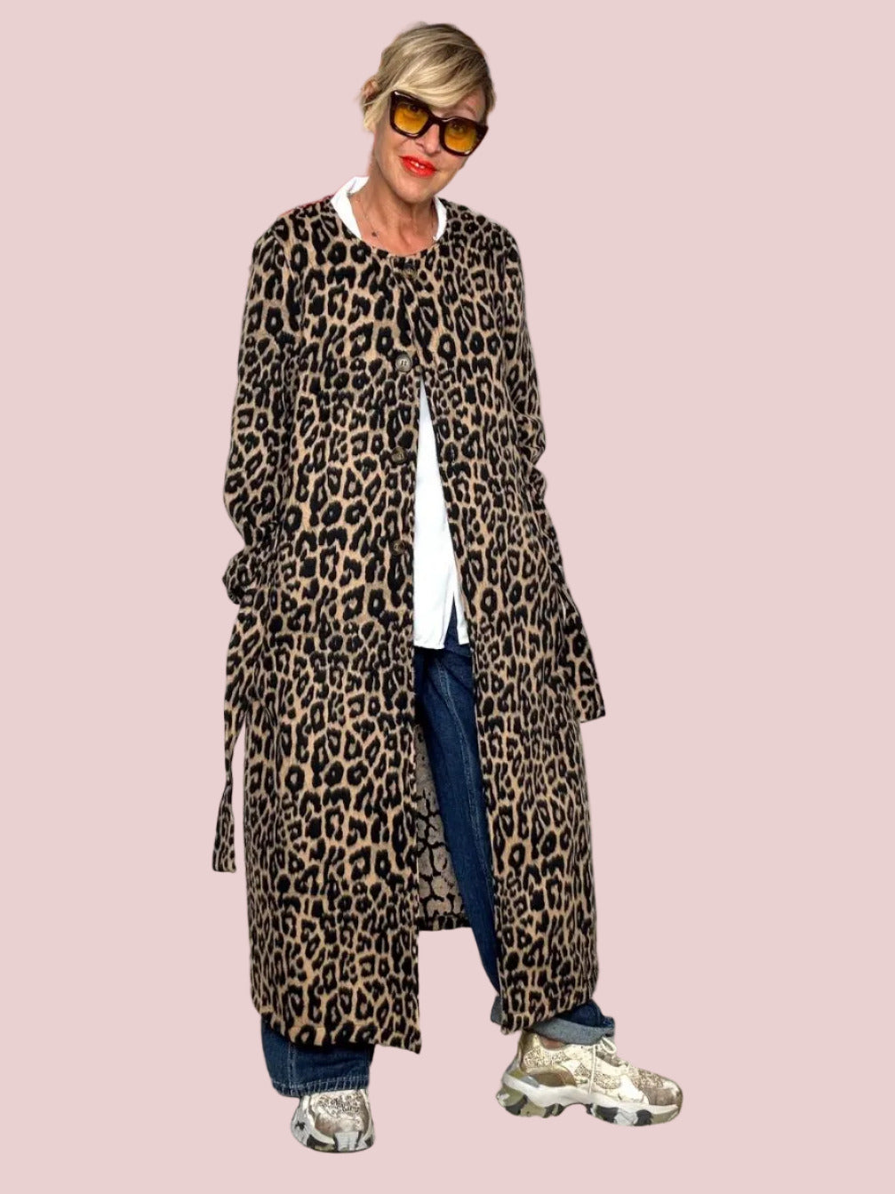 FEMALE - Cappotto in lana cotta animalier 9785/ ANIMALIER FEMALE 
