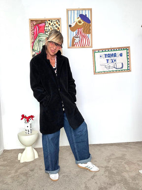 FEMALE - Cappotto nero dal taglio dritto  eleganza casual e senza tempo FL8153FHDD/ NERO FEMALE 