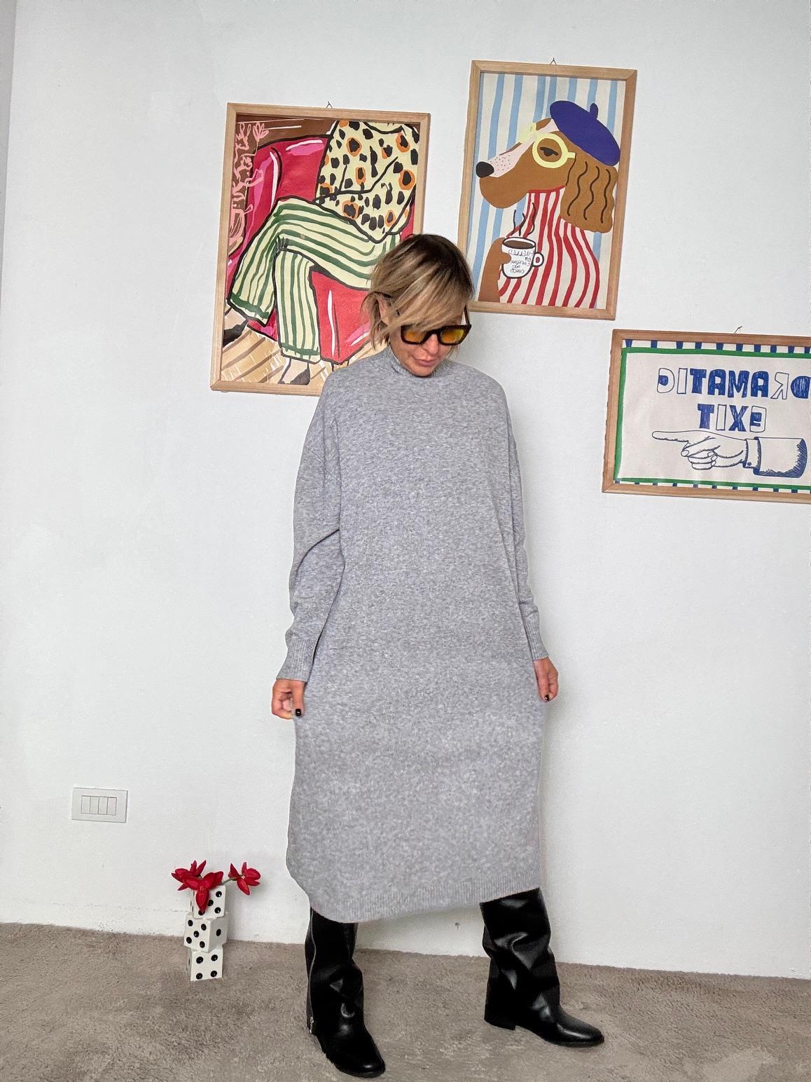 FEMALE - ABITO MUSE  ESSENZIALE E CHIC grigio ZM22038/ GRIGIO FEMALE 