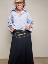 PHILIA LOFT - Gonna Cadetto Chic  elegante, fluida e super raffinata D01E1094/ BLU PHILIA LOFT 