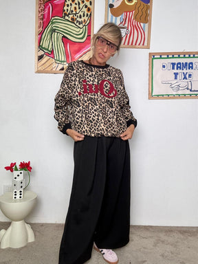 FEMALE - Felpa Oui Sauvage  Ruggisci con Stile Z2367/ MARRONE/VINO FEMALE 