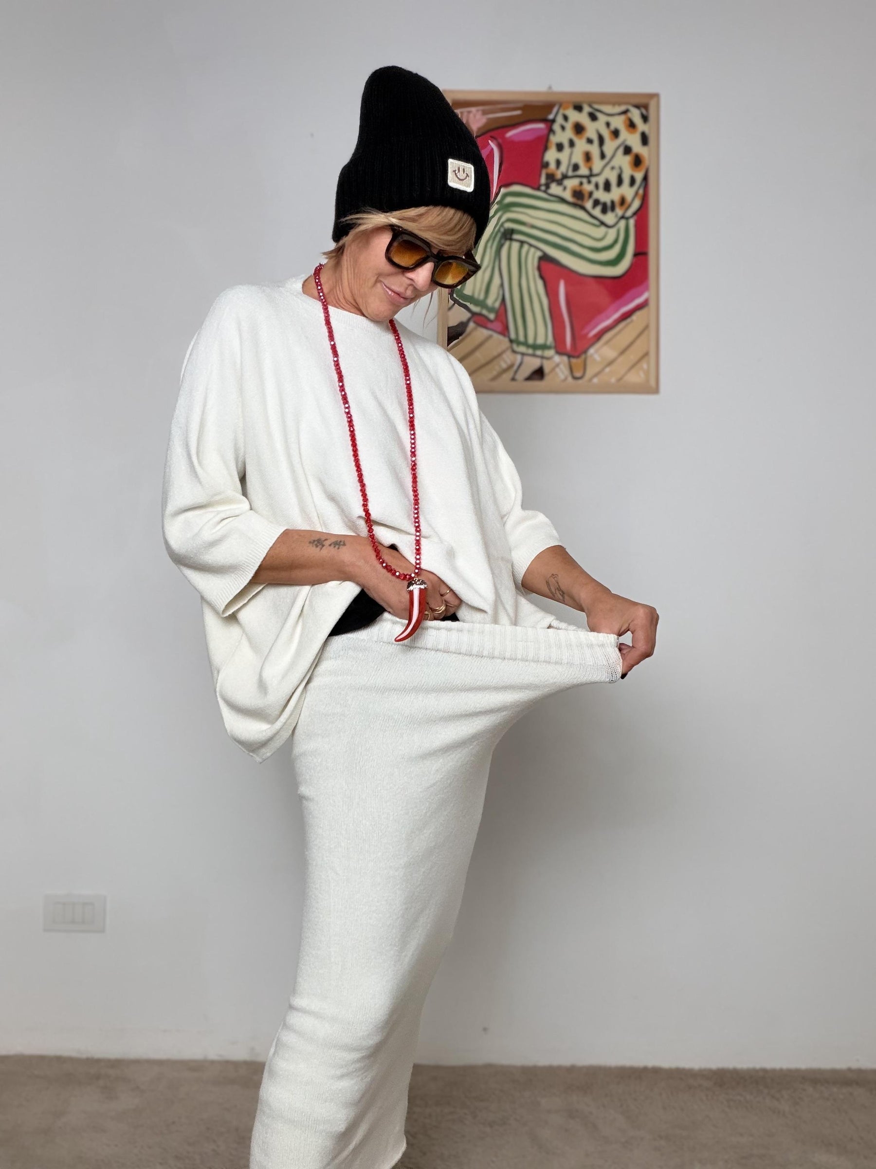 HAVE ONE - Gonna Maglia Soft Cream GNC-P011/ PANNA HAVE ONE 