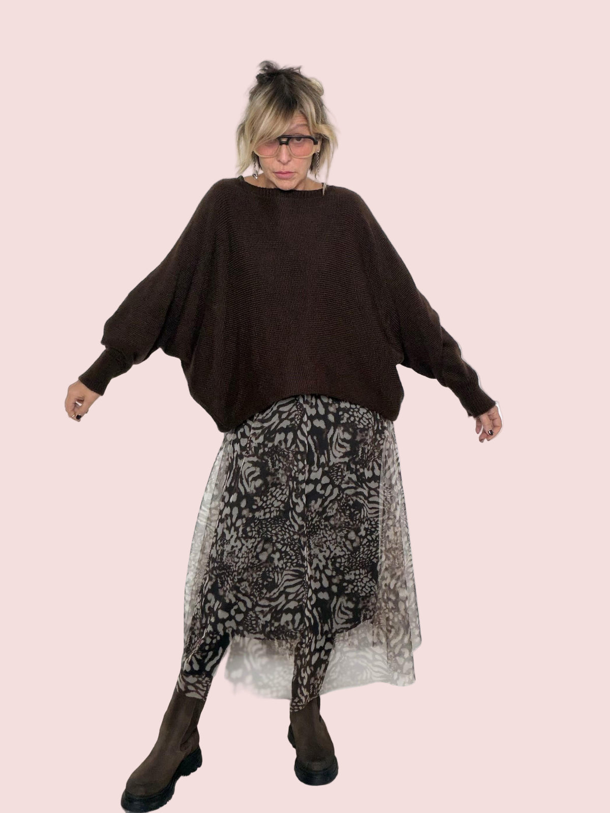 FEMALE - Abito Jungle Chic KAB3/ MORO FEMALE 