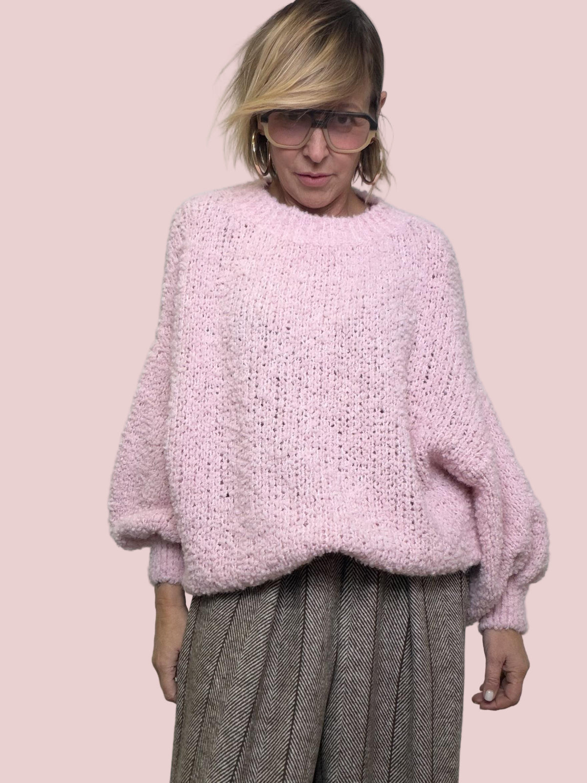 FEMALE - Maglia Chunky Cocoon  la maxi morbidezza che ti avvolge 3001/ ROSA FEMALE 