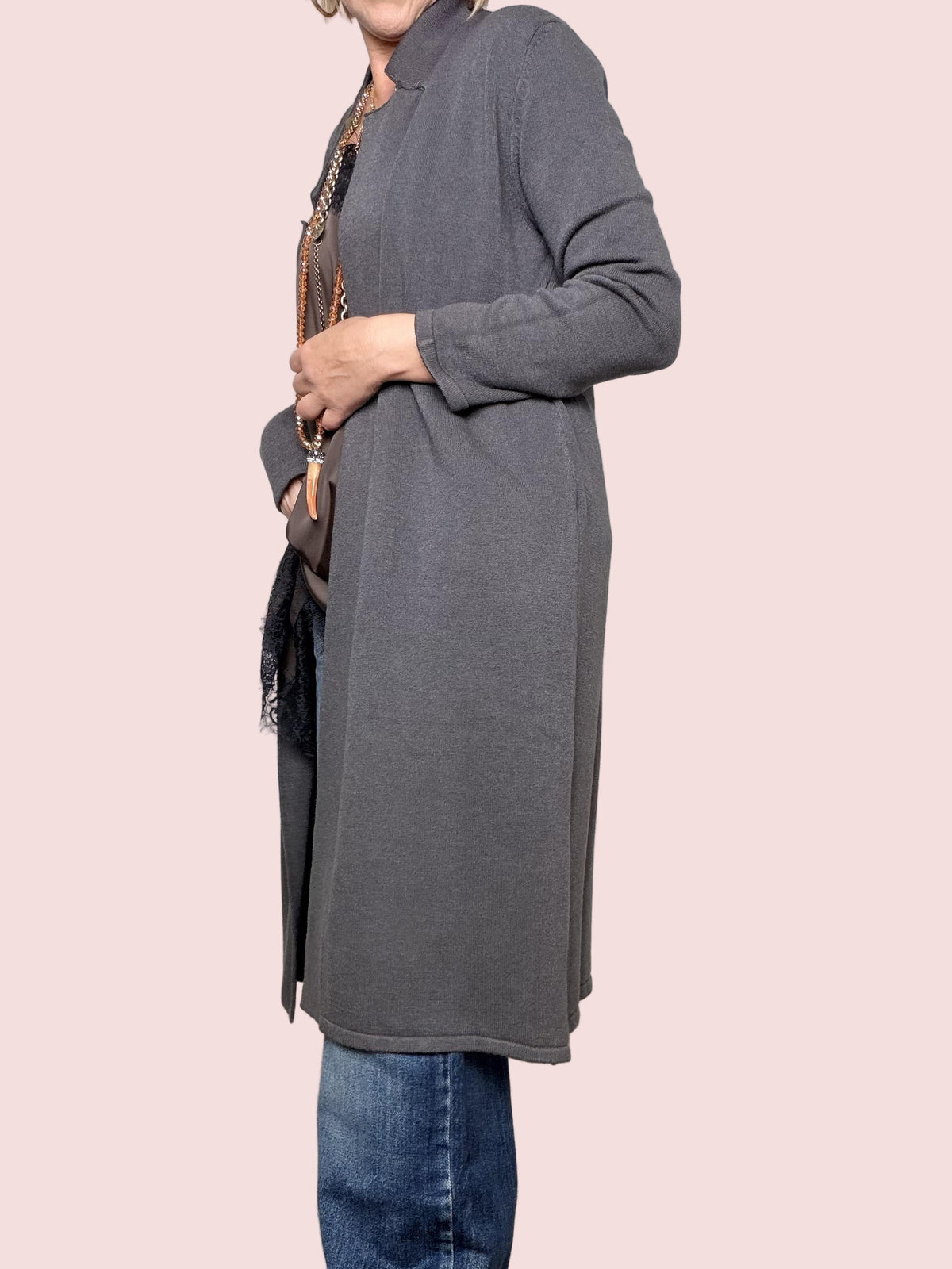 DEJA VU - CARDIGAN FLUID CHIC A25VC601/ MORO MALTINTO DEJA VU 