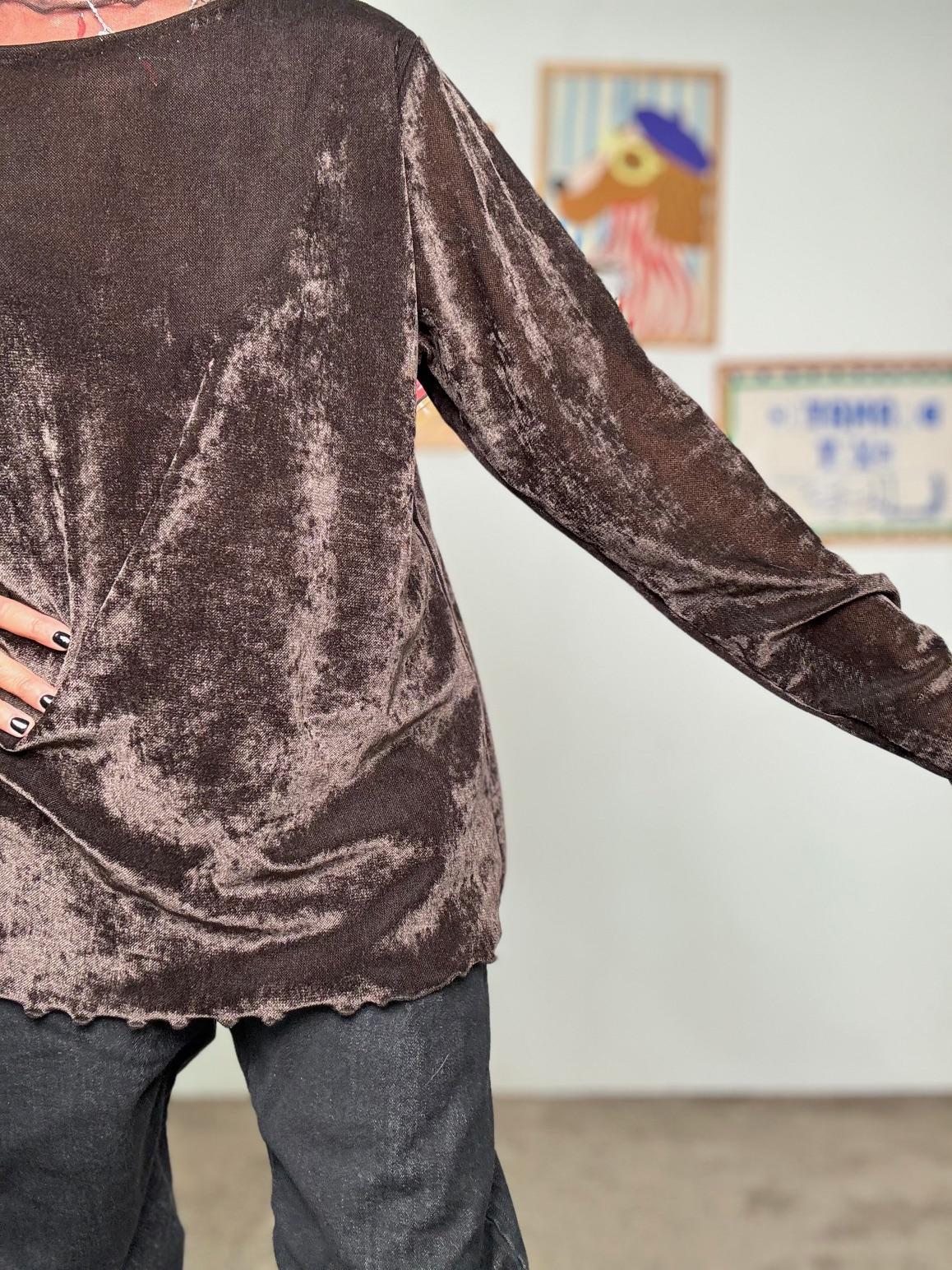 DEJA VU - Maglia in ciniglia morbida e luminosa MORO A25BU410/ MORO DEJA VU 