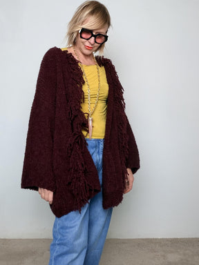 deja vu - Cardigan maxi effetto cocoon  Abbraccio di stile VINO A25SS602/ VINO DEJA VU 