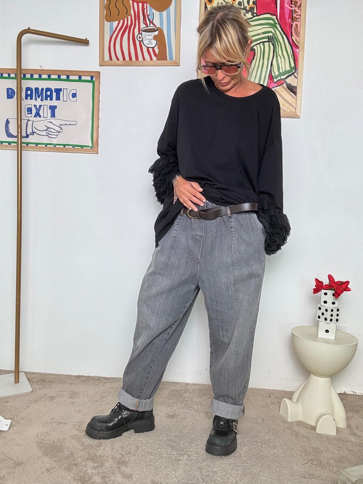 SUSY STAR - Jeans Soft Rebel  Oversize con Stile GRIGIO ST807554KAB/ GRIGIO SUSY STAR 