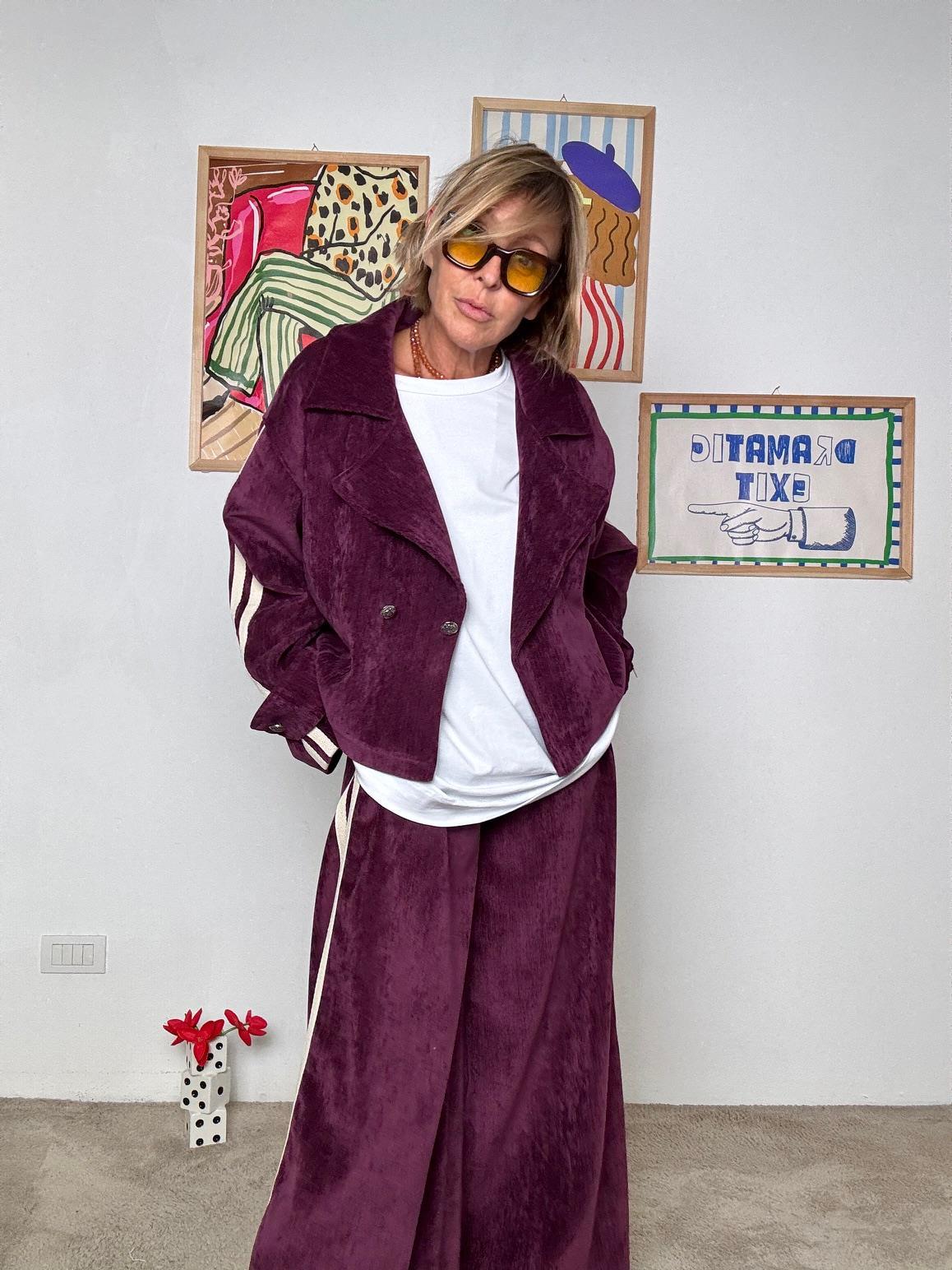 FEMALE - PANTALONE VELVET RUN A7809-D5/ VINO FEMALE 