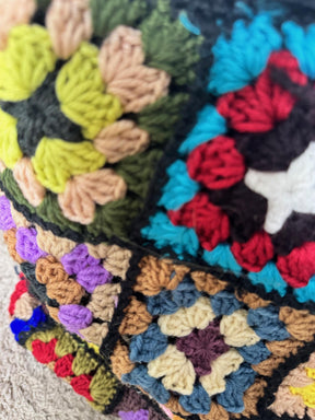 SUSY MIX  - Borsa in maglia a uncinetto con manico in bambù  Boho Color Mood MACYCRO/ FANTASIA SUSY MIX 