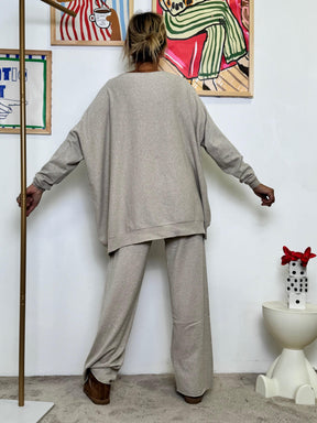 SUSY STAR - Maglia Oversize in Maglia Lurex  Soft & Sparkly BEIGE<BR/><BR/>Brilla con discrezione. ST22047LX/ BEIGE SUSY STAR 