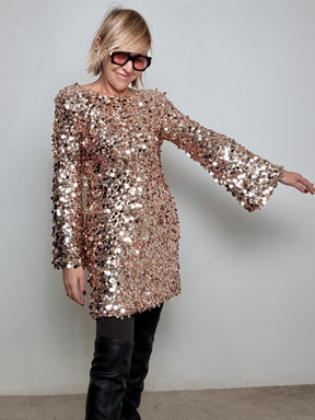 Abito paillettes luce pura D01E1108/ ORO PHILIA LOFT 