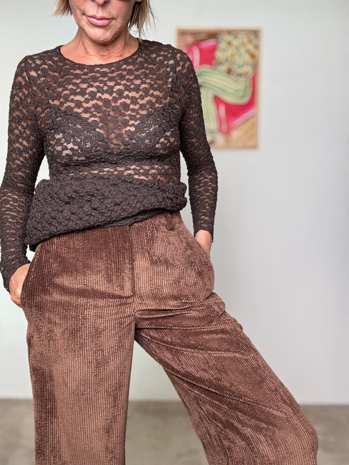 FEMALE - PANTALONE COCOA VELVET 60042/ MARRONE FEMALE 